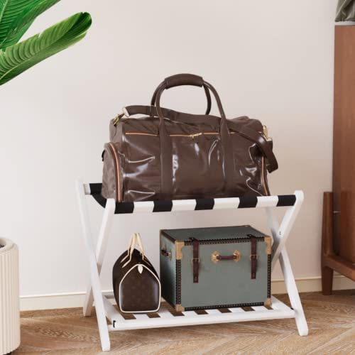 Smart FENDEE 2-Tier White Suitcase Stand