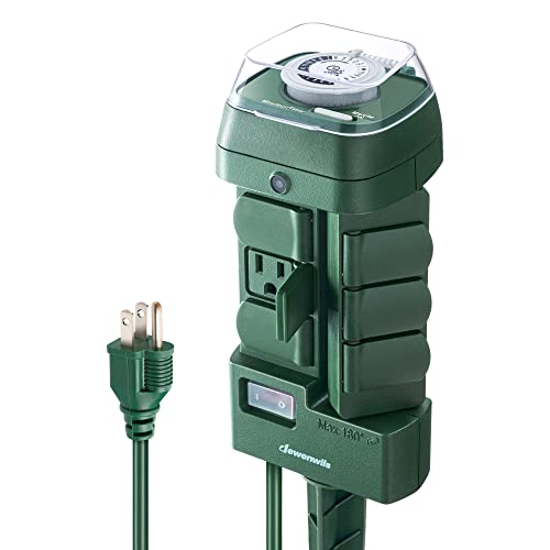 DEWENWILS Outdoor Power Stake Timer