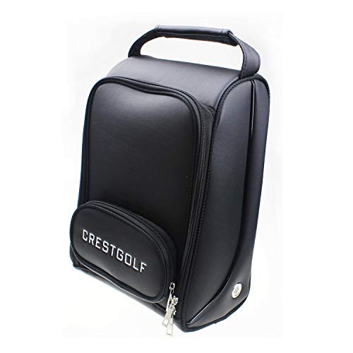 Crestgolf Deluxe PU Golf Shoe Bag