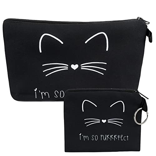 Cute Makeup Pouch with Coin Purse - Small and Portable