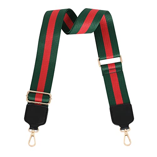 Green/Red Striped Handbag Strap