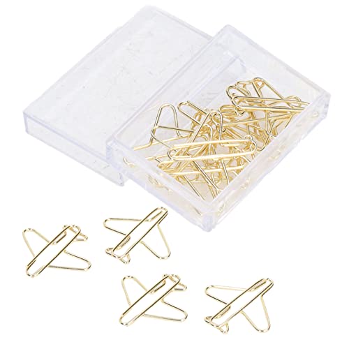 Cute Airplane Paper Clips with Storage Box