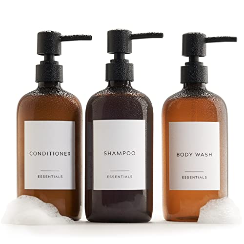 Shampoo and Conditioner Dispenser Set of 3