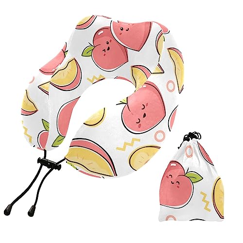 Kawaii Peach Travel Pillow