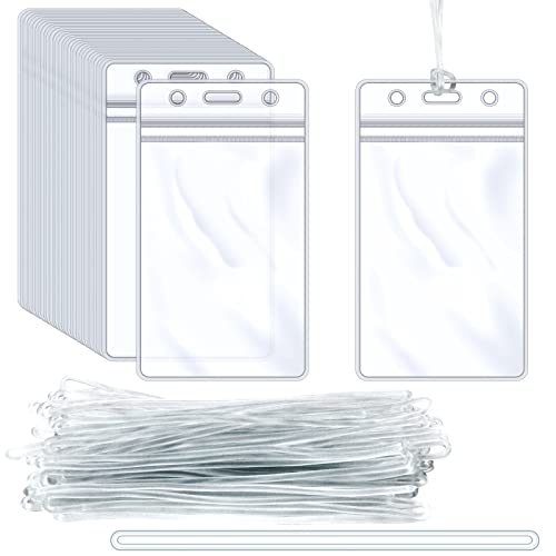 Oomcu Clear Plastic Luggage Tag Holder with Loops
