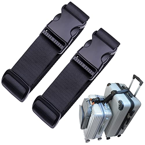 Luggage Straps & Connector: Heavy Duty Adjustable Suitcase Belt