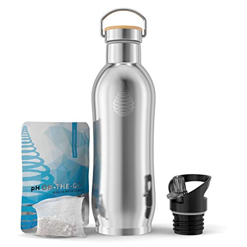 pH Active Insulated Water Bottle - Filtered Alkaline Water Bottle