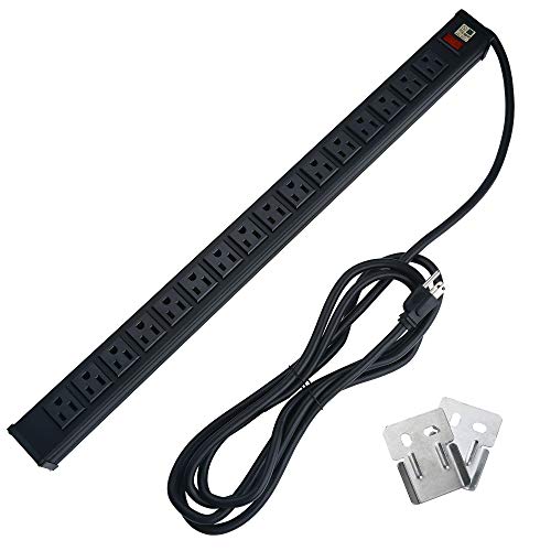 16 Outlet Power Strip with Long Cord and Power Switch