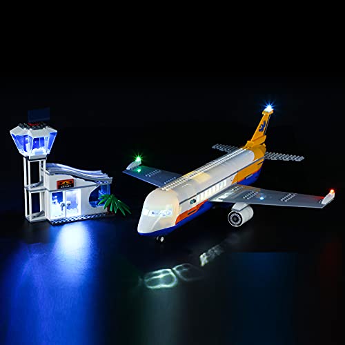 YEABRICKS LED Light kit for Lego-60262 City Passenger Airplane Building