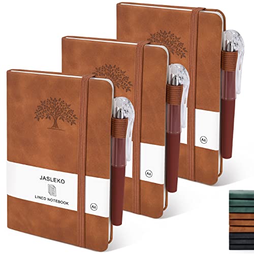 3 Pack Brown Pocket Notebook Set