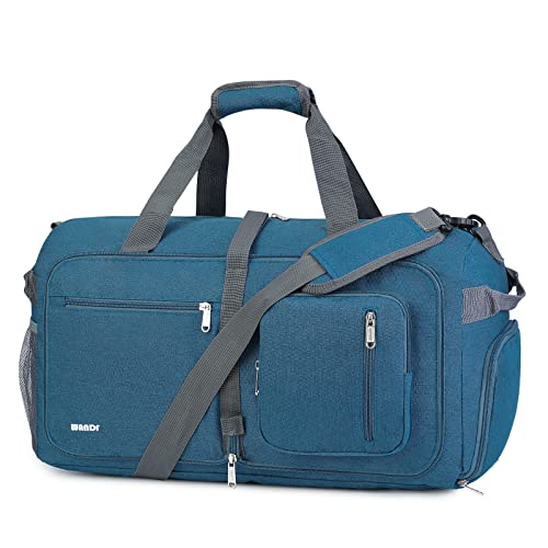 WANDF Foldable Duffel Bag 40L with Shoes Compartment