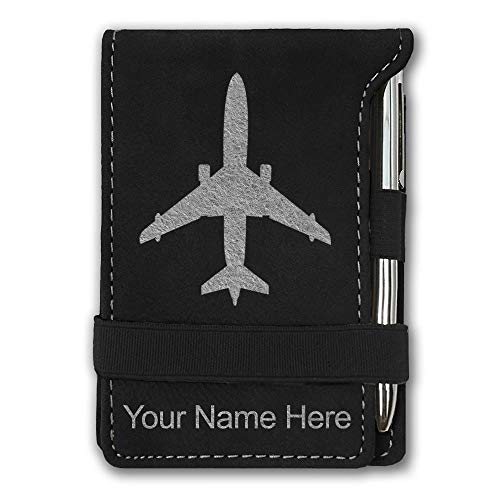 LaserGram Mini Notepad, Jet Airplane, Personalized Engraving