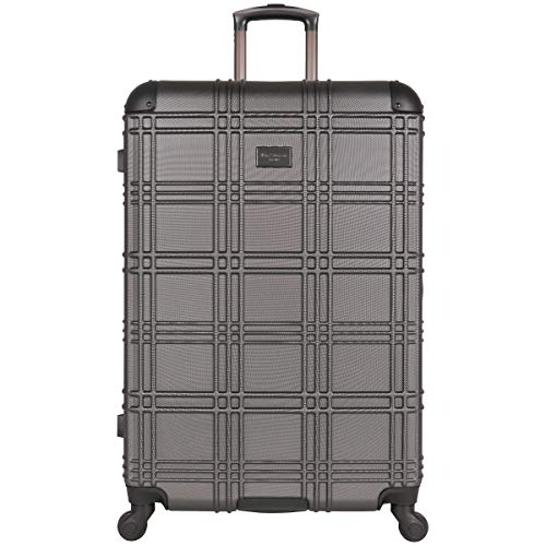 Ben Sherman Nottingham 4-Wheel Spinner Travel Luggage - Charcoal, 28-inch Checked