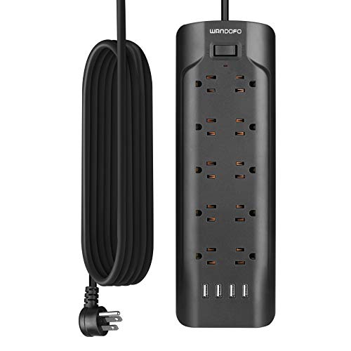15ft Extra Long Cord Power Strip Surge Protector