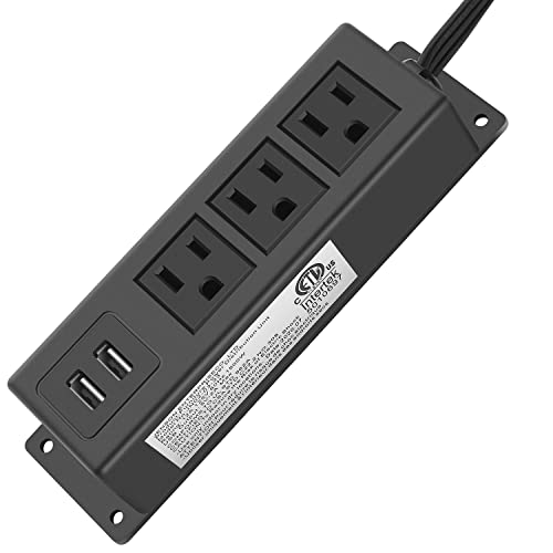 CCCEI Wall Mount Power Outlet Strip with USB