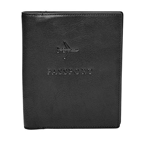 Fossil Leather RFID Passport Holder Wallet