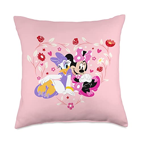 Disney Minnie and Daisy BFF Heart Pink Pillow