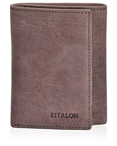 ESTALON Trifold Leather Wallet for Men