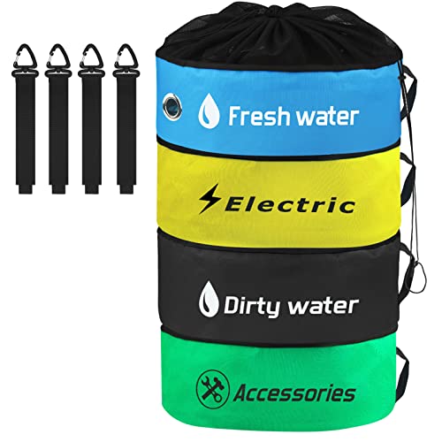 Inseknm 4-PACK RV Hose Storage Bag with Waterproof RV Hose Storage, RV Accessories Bag