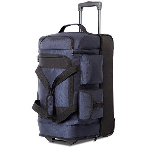 Coolife Travel Duffel Bag with Wheels and Pockets