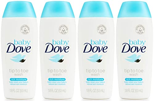 Baby Dove Tip to Toe Wash, Travel Size, Pack of 4