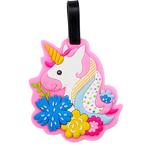 Colorful Unicorn Luggage Tag for Travel Women and Kids