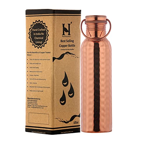 Pure Copper Hammered Water Bottle