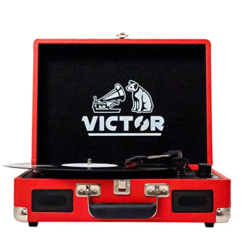 VICTOR Metro 3-Speed Portable Suitcase Turntable