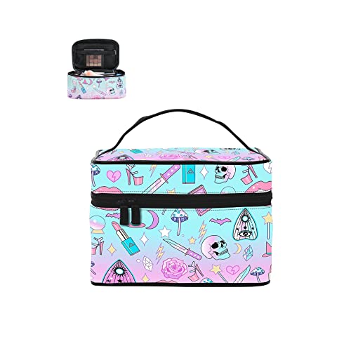 DASMUS Large Travel Cosmetic Bag with Goth Pattern