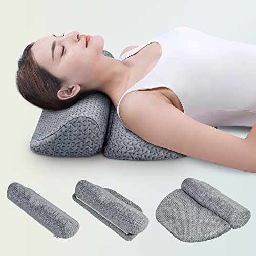 Osteo Cervical Pillow for Neck Pain Relief, Hollow Design Odorless Memory  Foam Pillows with Cooling Case, Adjustable Orthopedic Bed Pillow for  Sleeping, Contour Support for Side Back Stomach Sleepers  Queen(25.5*16.5*5.2/4.