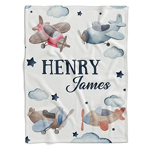 Jump Up Personalized Airplane Receiving Blanket