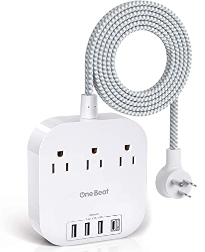 Compact Power Strip with USB Ports for Travel