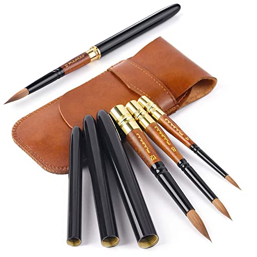 Fuumuui Kolinsky Travel Watercolor Brushes