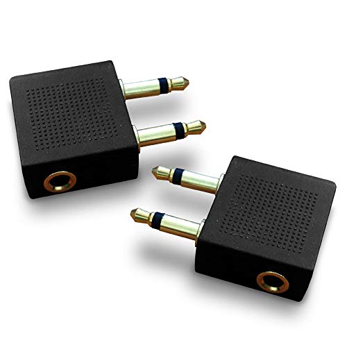 Airplane Flight Headphone Adapters (Pack of 2)