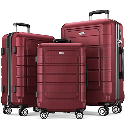 SHOWKOO PC+ABS Durable Suitcase Set