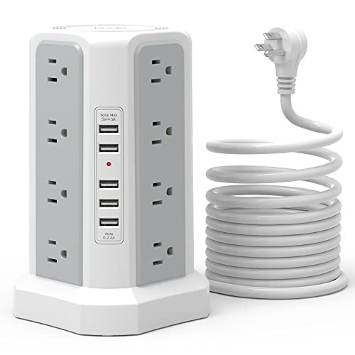 Fararaka Power Strip Tower with 16 Outlets and 5 USB Ports