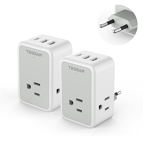 TESSAN European Travel Plug Adapter