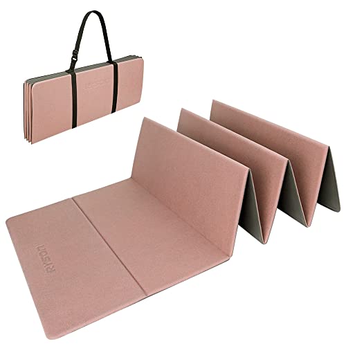 RYSON Folding Yoga Mat Travel Yoga Mat Packable