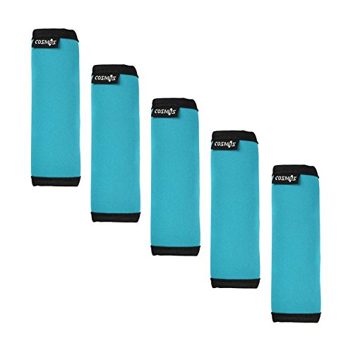 Cosmos Aqua Blue Comfort Neoprene Handle Wraps for Luggage