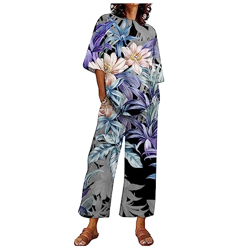 Purple Two Piece Outfit for Women 2023 Summer Collection