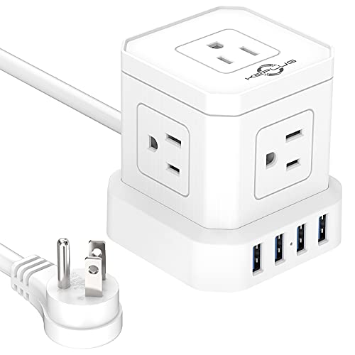 Compact Power Strip with USB Ports