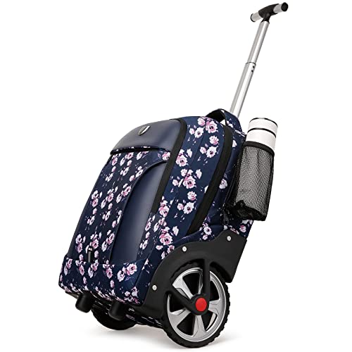 Rolling Backpack Floral with Wheels