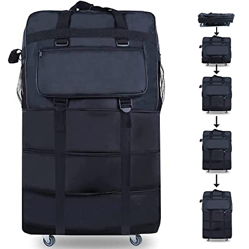 ELDA Expandable Collapsible Luggage Rolling Travel Bag