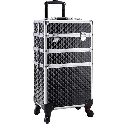 Adazzo 3 in 1 Professional Rolling Makeup Train Case