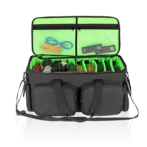 SAVIOUR DJ Cable File Bag, Portable Travel Storage (Green)