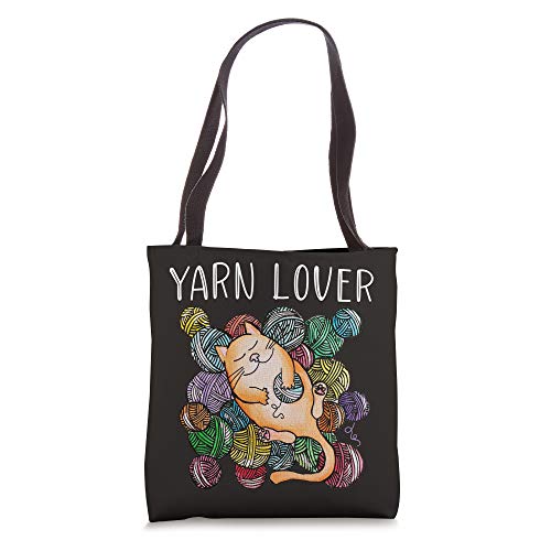 Happy Cat Yarn Lovers Tote Bag