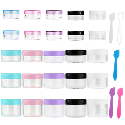 25 Pieces Acrylic Containers with Lids