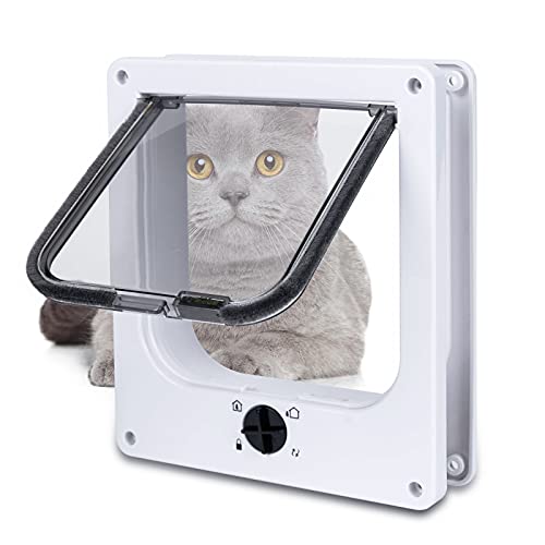 Cat Doors Flapp - Upgraded Magnetic Pet Door with 4 Way Locking