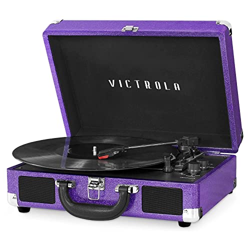 Vintage 3-Speed Bluetooth Portable Suitcase Record Player