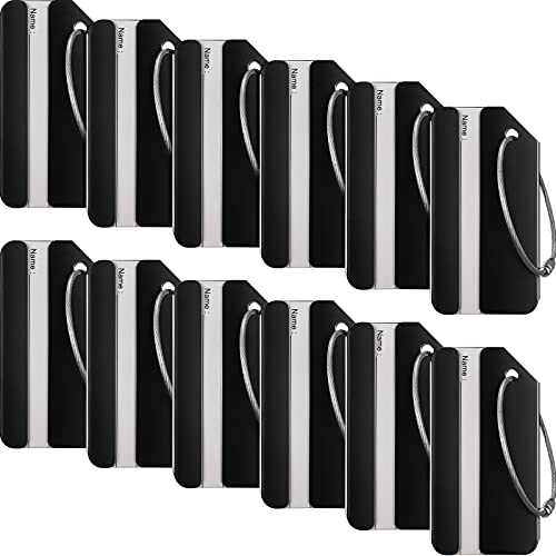 12 Pieces Luggage Tags Business Card Holder